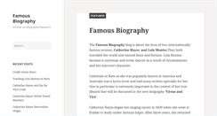 Desktop Screenshot of famousbiography.net